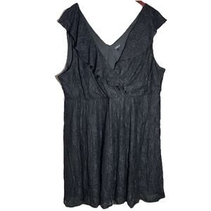 Torrid Womens Black Lace Sleeveless Floral Lace V Neck Wedding Guest Size 5